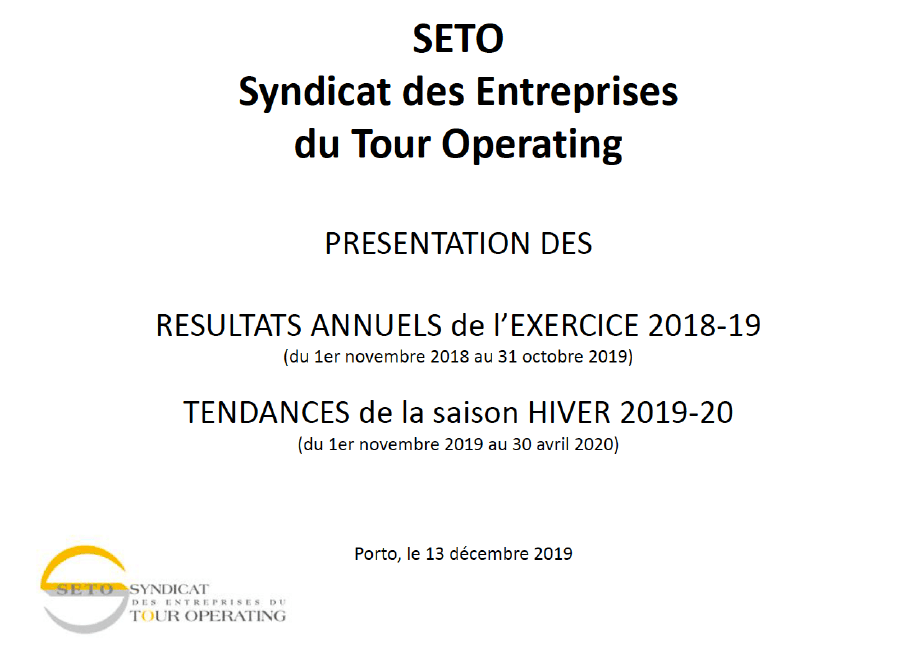 RESULTATS ANNUELS DE L'EXERCICE 2018-19 - TENDANCES DE LA SAISON HIVER 2019-20