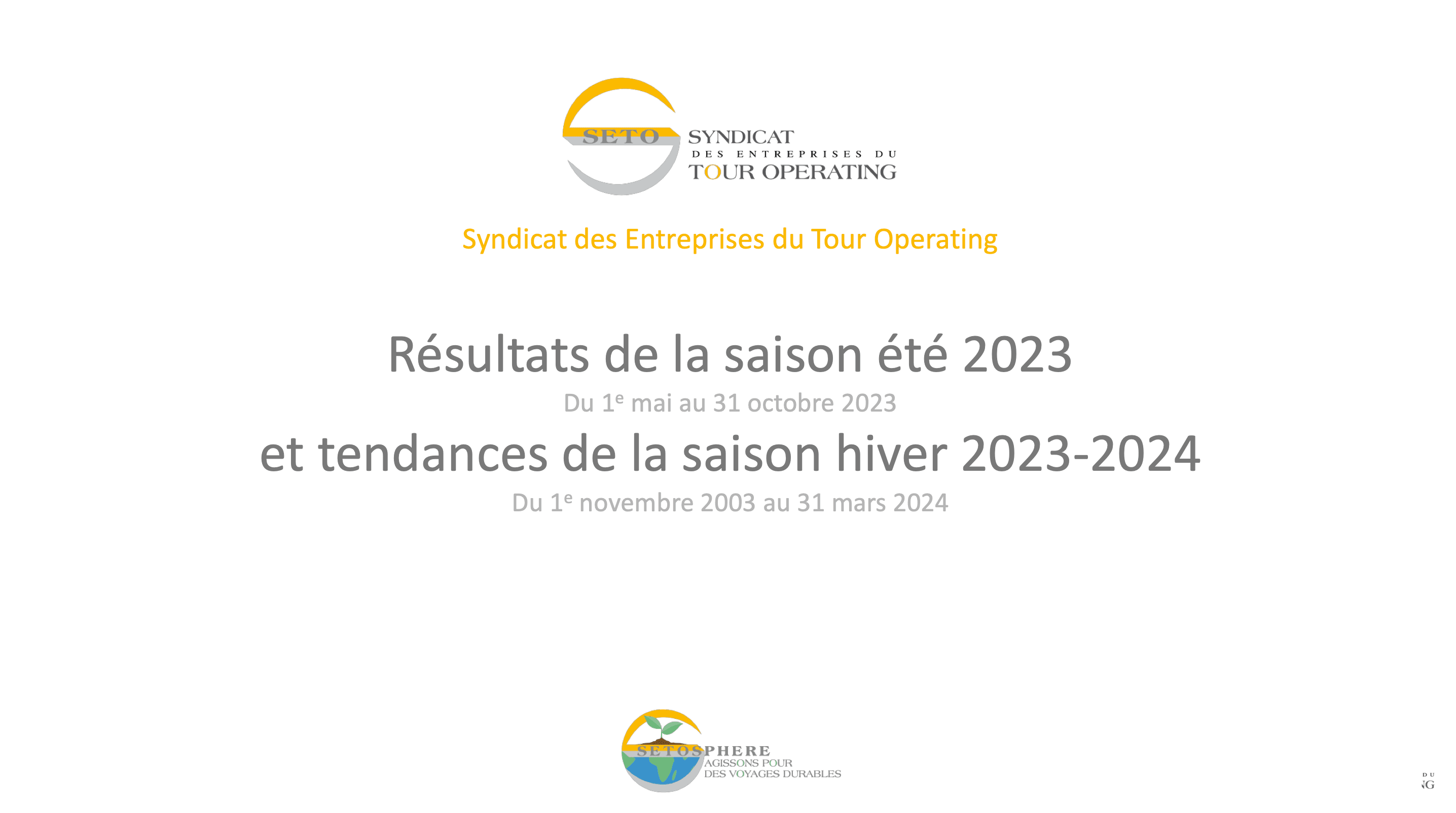 BAROMETRE SEMESTRIEL ETE 2023 - PREMIERES TENDANCES HIVER 2023-24
